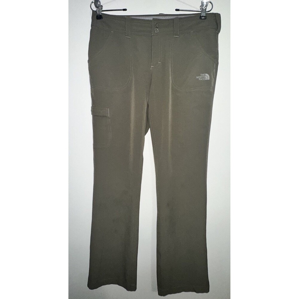 Women's North Face Olive Green Hiking Pants Sz 6 Gorpcore Outdoor Drawstring